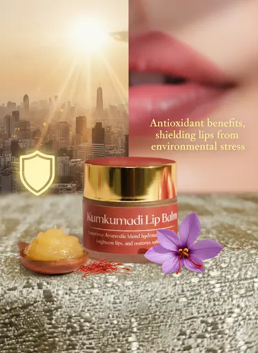 Kumkumadi Lip Balm with Saffron & Beeswax | Deep Nourishment & Natural Glow