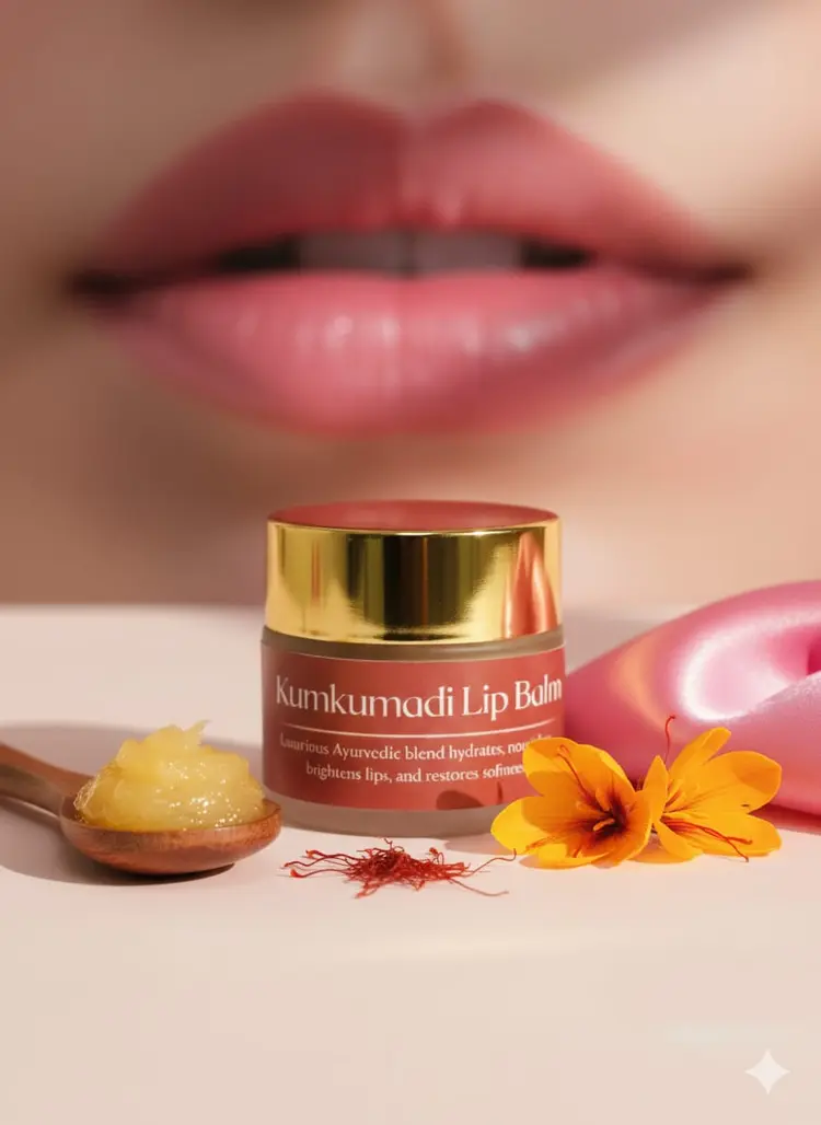 Rose Lip Balm with Desi Cow Ghee & Beeswax | Deep Nourishment for Soft, Supple Lips