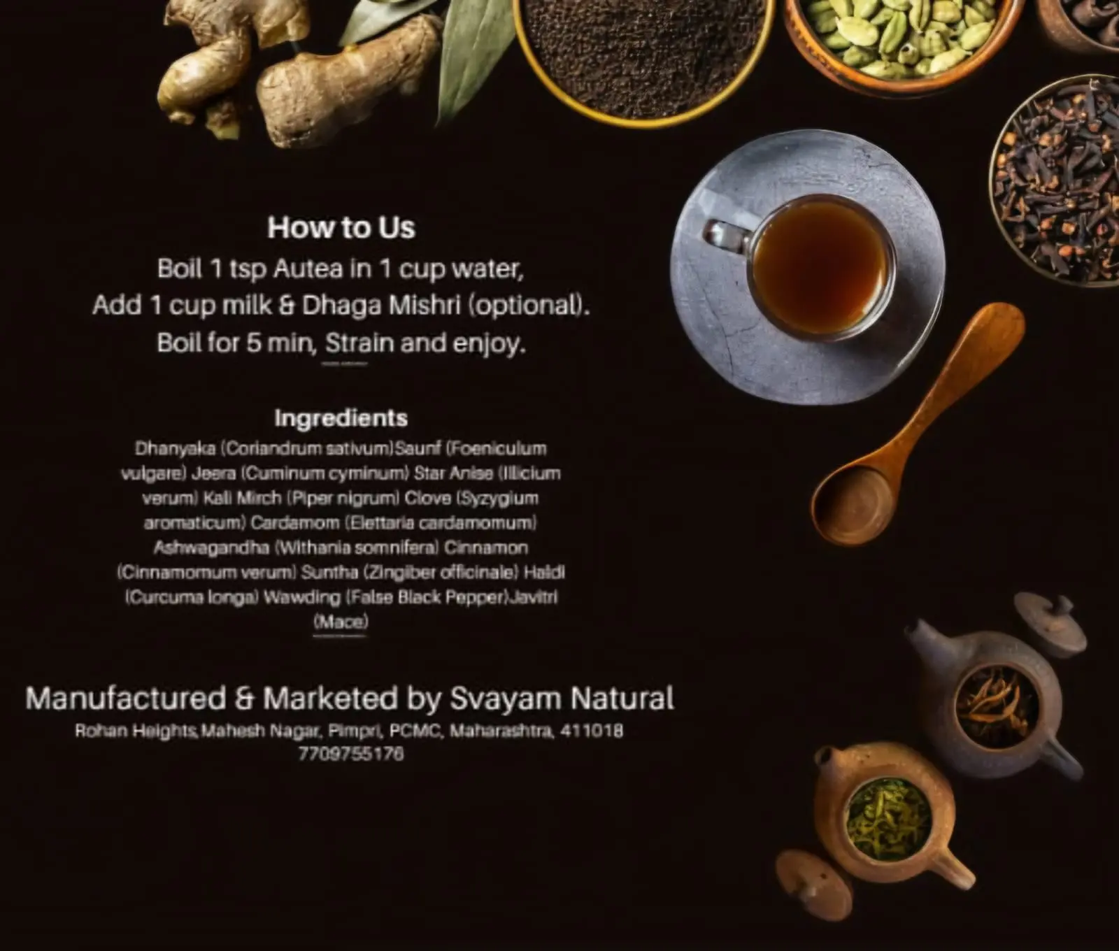 SVAYAM AuTea | Ayurvedic Wellness Tea | Natural Herbal Tea Blend