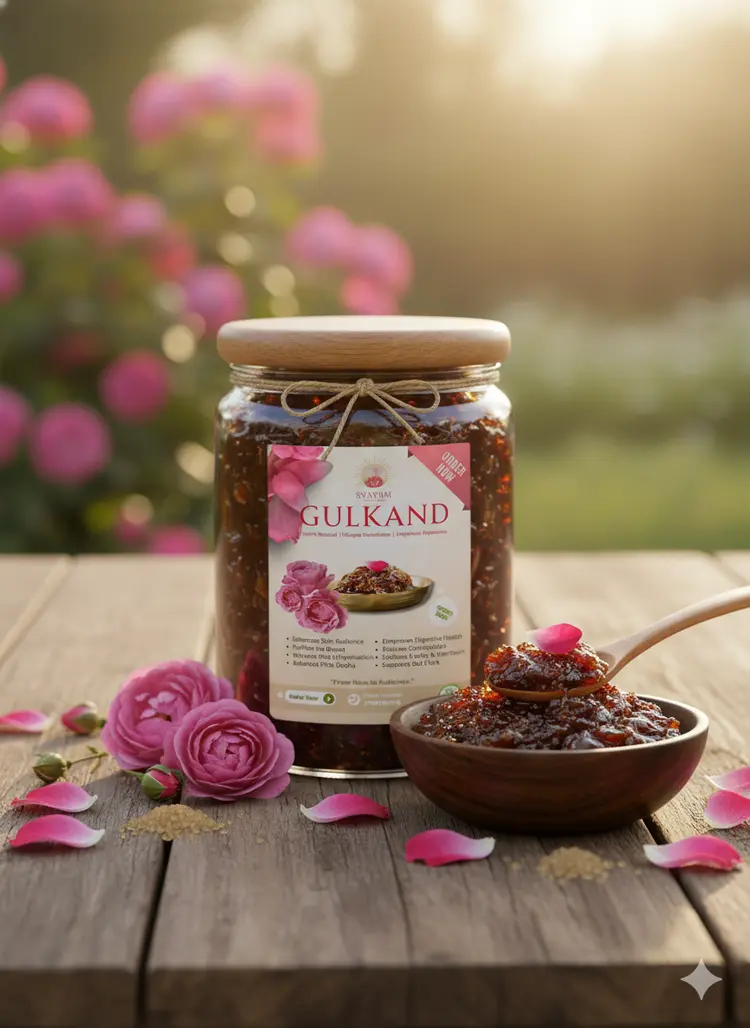 SVAYAM Authentic Gulkand | Traditional Rose Petal Preserve | 500g